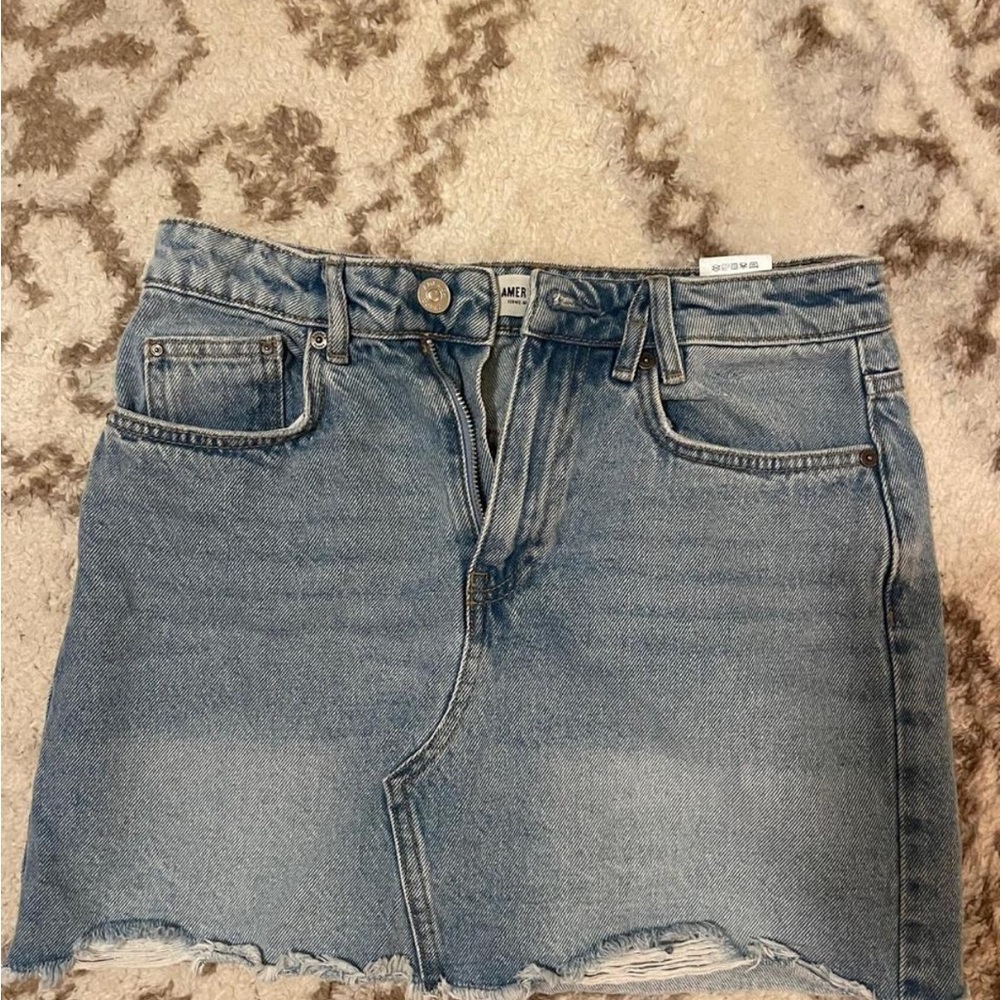 Denim mini skirt